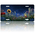 thumbnail image 1 of 1 Pcs 2D Flat License Plate Covers & Frames, A Field of Flowers For Decorative Front, Waterproof For Decoration Aluminum License Plate Covers & Frames Cover For Men Women, 12" X 6", 1 of 7