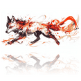 thumbnail image 1 of 1 Pcs 2D Flat License Plate Covers & Frames, Flaming Fox For Decorative Front, Waterproof For Decoration Aluminum License Plate Covers & Frames Cover For Men Women, 12" X 6", 1 of 7