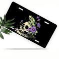 thumbnail image 1 of 1 Pcs 2D Flat License Plate Covers & Frames, Frog on Skull For Decorative Front, Waterproof For Decoration Aluminum License Plate Covers & Frames Cover For Men Women, 12" X 6", 1 of 6