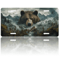 thumbnail image 1 of 1 Pcs 2D Flat License Plate Covers & Frames, Giant Bear and Castle For Decorative Front, Waterproof For Decoration Aluminum License Plate Covers & Frames Cover For Men Women, 12" X 6", 1 of 7