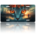 thumbnail image 1 of 1 Pcs 2D Flat License Plate Covers & Frames, A Giant Cats Face For Decorative Front, Waterproof For Decoration Aluminum License Plate Covers & Frames Cover For Men Women, 12" X 6", 1 of 7
