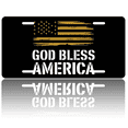 thumbnail image 1 of 1 Pcs 2D Flat License Plate Covers & Frames, God Bless America For Decorative Front, Waterproof For Decoration Aluminum License Plate Covers & Frames Cover For Men Women, 12" X 6", 1 of 7