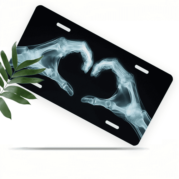 1 Pcs 2D Flat License Plate Covers & Frames, Hands forming For Decorative Front, Waterproof For Decoration Aluminum License Plate Covers & Frames Cover For Men Women, 12" X 6"