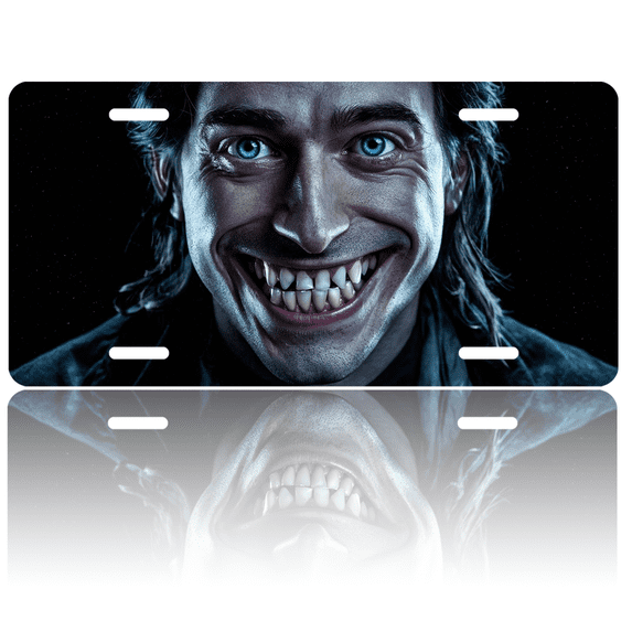 1 Pcs 2D Flat License Plate Covers & Frames, The Joker For Decorative Front, Waterproof For Decoration Aluminum License Plate Covers & Frames Cover For Men Women, 12" X 6"
