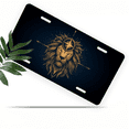 thumbnail image 1 of 1 Pcs 2D Flat License Plate Covers & Frames, Lion with Compass For Decorative Front, Waterproof For Decoration Aluminum License Plate Covers & Frames Cover For Men Women, 12" X 6", 1 of 6