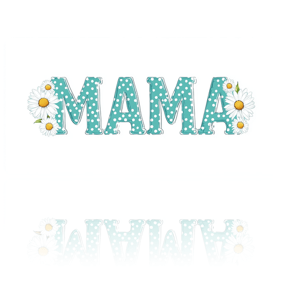1 Pcs 2D Flat License Plate Covers & Frames, MAMA with Daisy Flowers For Decorative Front, Waterproof For Decoration Aluminum License Plate Covers & Frames Cover For Men Women, 12" X 6"