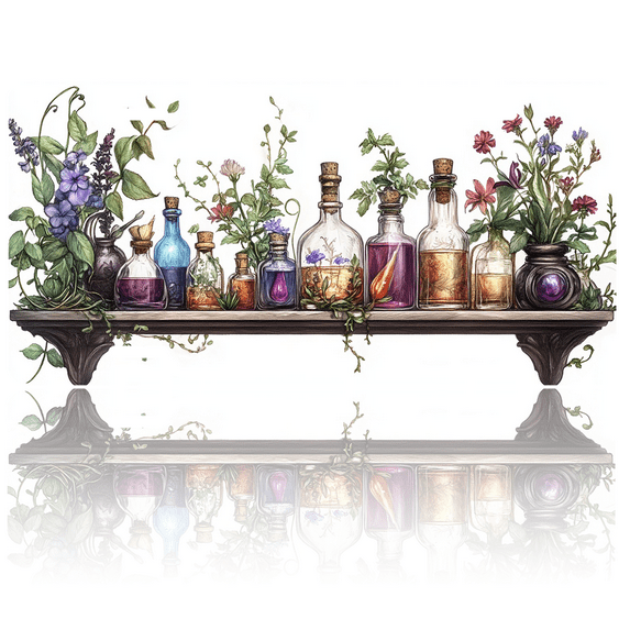 1 Pcs 2D Flat License Plate Covers & Frames, Magic Bottles with Flowers For Decorative Front, Waterproof For Decoration Aluminum License Plate Covers & Frames Cover For Men Women, 12" X 6"