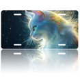 thumbnail image 1 of 1 Pcs 2D Flat License Plate Covers & Frames, Magic Cat For Decorative Front, Waterproof For Decoration Aluminum License Plate Covers & Frames Cover For Men Women, 12" X 6", 1 of 7