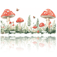 thumbnail image 1 of 1 Pcs 2D Flat License Plate Covers & Frames, Magic Mushroom Forest For Decorative Front, Waterproof For Decoration Aluminum License Plate Covers & Frames Cover For Men Women, 12" X 6", 1 of 7