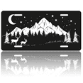 thumbnail image 1 of 1 Pcs 2D Flat License Plate Covers & Frames, Mountain Forest For Decorative Front, Waterproof For Decoration Aluminum License Plate Covers & Frames Cover For Men Women, 12" X 6", 1 of 7