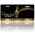 thumbnail image 1 of 1 Pcs 2D Flat License Plate Covers & Frames, Piano and Musical For Decorative Front, Waterproof For Decoration Aluminum License Plate Covers & Frames Cover For Men Women, 12" X 6", 1 of 7
