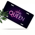 thumbnail image 1 of 1 Pcs 2D Flat License Plate Covers & Frames, QUEEN For Decorative Front, Waterproof For Decoration Aluminum License Plate Covers & Frames Cover For Men Women, 12" X 6", 1 of 6
