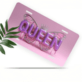 thumbnail image 1 of 1 Pcs 2D Flat License Plate Covers & Frames, Queen For Decorative Front, Waterproof For Decoration Aluminum License Plate Covers & Frames Cover For Men Women, 12" X 6", 1 of 6