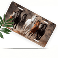 thumbnail image 1 of 1 Pcs 2D Flat License Plate Covers & Frames, Running Horses For Decorative Front, Waterproof For Decoration Aluminum License Plate Covers & Frames Cover For Men Women, 12" X 6", 1 of 6