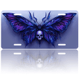 thumbnail image 1 of 1 Pcs 2D Flat License Plate Covers & Frames, Skull Butterfly For Decorative Front, Waterproof For Decoration Aluminum License Plate Covers & Frames Cover For Men Women, 12" X 6", 1 of 7