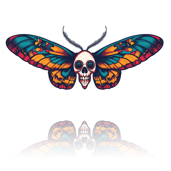 1 Pcs 2D Flat License Plate Covers & Frames, Skull Butterfly For Decorative Front, Waterproof For Decoration Aluminum License Plate Covers & Frames Cover For Men Women, 12" X 6"