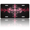 thumbnail image 1 of 1 Pcs 2D Flat License Plate Covers & Frames, Skull and Cross Design For Decorative Front, Waterproof For Decoration Aluminum License Plate Covers & Frames Cover For Men Women, 12" X 6", 1 of 7