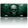 thumbnail image 1 of 1 Pcs 2D Flat License Plate Covers & Frames, Skull License Plate For Decorative Front, Waterproof For Decoration Aluminum License Plate Covers & Frames Cover For Men Women, 12" X 6", 1 of 7