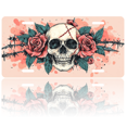 thumbnail image 1 of 1 Pcs 2D Flat License Plate Covers & Frames, Skull with Roses and Barbed For Decorative Front, Waterproof For Decoration Aluminum License Plate Covers & Frames Cover For Men Women, 12" X 6", 1 of 7