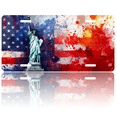 thumbnail image 1 of 1 Pcs 2D Flat License Plate Covers & Frames, Statue of Liberty For Decorative Front, Waterproof For Decoration Aluminum License Plate Covers & Frames Cover For Men Women, 12" X 6", 1 of 7