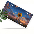 thumbnail image 1 of 1 Pcs 2D Flat License Plate Covers & Frames, Sunflower Field For Decorative Front, Waterproof For Decoration Aluminum License Plate Covers & Frames Cover For Men Women, 12" X 6", 1 of 6