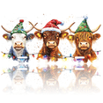 thumbnail image 1 of 1 Pcs 2D Flat License Plate Covers & Frames, Three Highland Cows For Decorative Front, Waterproof For Decoration Aluminum License Plate Covers & Frames Cover For Men Women, 12" X 6", 1 of 7