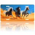 thumbnail image 1 of 1 Pcs 2D Flat License Plate Covers & Frames, Three Running For Decorative Front, Waterproof For Decoration Aluminum License Plate Covers & Frames Cover For Men Women, 12" X 6", 1 of 7