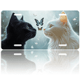 thumbnail image 1 of 1 Pcs 2D Flat License Plate Covers & Frames, Two Cats with For Decorative Front, Waterproof For Decoration Aluminum License Plate Covers & Frames Cover For Men Women, 12" X 6", 1 of 7