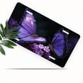 thumbnail image 1 of 1 Pcs 2D Flat License Plate Covers & Frames, Two Purple For Decorative Front, Waterproof For Decoration Aluminum License Plate Covers & Frames Cover For Men Women, 12" X 6", 1 of 6
