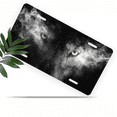 thumbnail image 1 of 1 Pcs 2D Flat License Plate Covers & Frames, Wolfs Eyes with For Decorative Front, Waterproof For Decoration Aluminum License Plate Covers & Frames Cover For Men Women, 12" X 6", 1 of 6