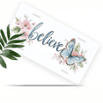 thumbnail image 1 of 1 Pcs 2D Flat License Plate Covers & Frames, believe with floral For Decorative Front, Waterproof For Decoration Aluminum License Plate Covers & Frames Cover For Men Women, 12" X 6", 1 of 6