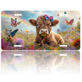 thumbnail image 1 of 1 Pcs 2D Flat License Plate Covers & Frames, A cute calf in a For Decorative Front, Waterproof For Decoration Aluminum License Plate Covers & Frames Cover For Men Women, 12" X 6", 1 of 7