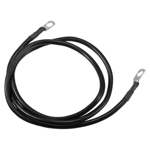 1 Pcs 3/8" Lugs 4ft Cable Length Universal Battery Inverter Cable - Car 6 AWG Gauge Battery Cables Durable - Pure Copper Rubber Black