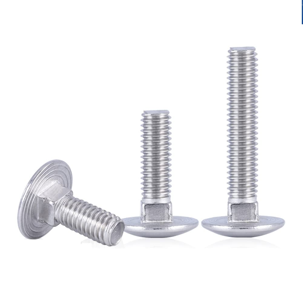 1 Pcs 304 Stainless Steel Big Head Carriage Bolt Screws M10x100mm.