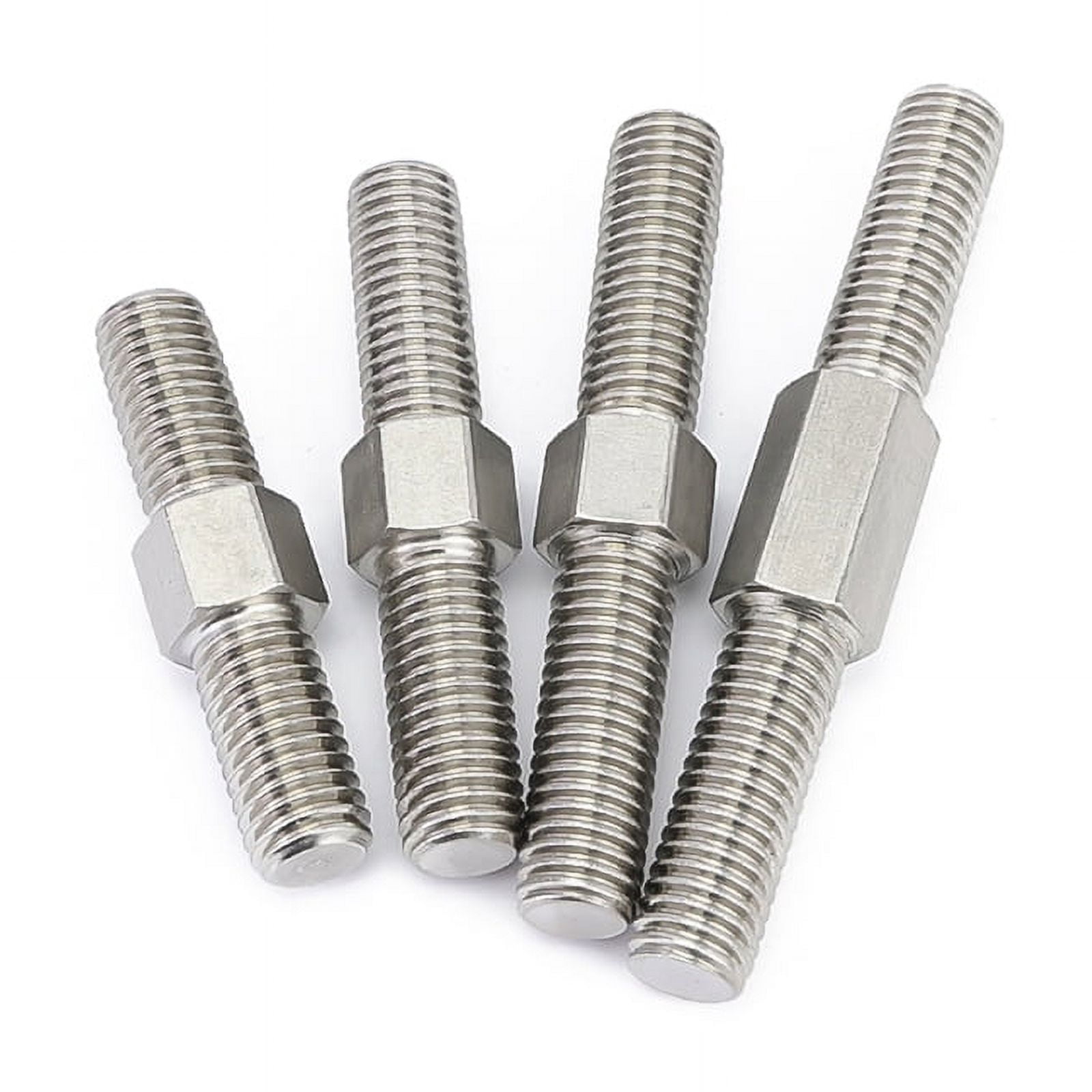 1 Pcs 304 Stainless Steel Double-Ended Positive And Negative Tooth Threaded Rods M12x60mm.