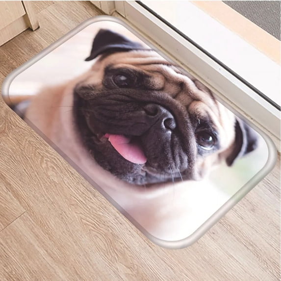 1 Pcs 40*60cm Cute Cat Dog Pattern Floor Mat Anti-Slip Carpet Doormat Indoor Kitchen Bathroom Living Room Door Mat Rug