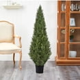 thumbnail image 1 of 1 Pcs 4FT Artificial Cedar Tree for Indoor and Outdoor Use,Artificial Tree Faux Cedar Tree,Faux Evergreen Plants,Faux Cedar Tree Pine Tree in Nursery Planter with UV Resistant Coating, 1 of 5