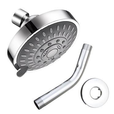 1 Pcs 5-Mode Water Saving Shower Head with Adjustable Top Spray Detachable Flow Limiter High Pressure Self Cleaning Nozzles Bathroom Showerhead for Adults