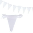 thumbnail image 1 of 1 Pcs 50 Feet White Pennant Banner Flags String Triangle Hanging for Festive, Wedding, Birthday Party Decorations, 1 of 6