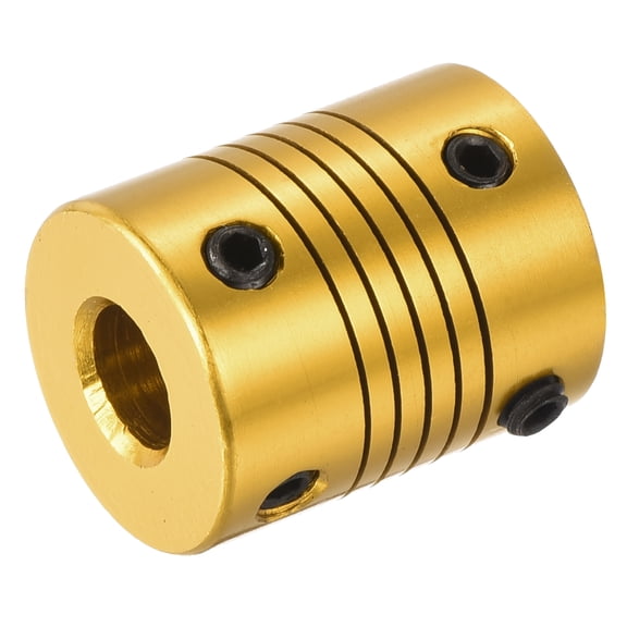 1 Pcs 6.35mm to 8mm Aluminum Alloy Shaft Coupling L25xD20 Flexible Coupler for Encoders and Motors,Golden