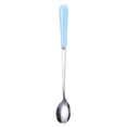 thumbnail image 1 of 1 Pcs 6.93 Inches Stainless Steel Spoons with Shiny Ceramic Handle for Dessert/Tea/Coffee(C), 1 of 8