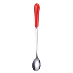 1 Pcs 6.93 Inches Stainless Steel Spoons with Shiny Ceramic Handle for Dessert/Tea/Coffee(E)