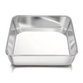 thumbnail image 1 of 1 Pcs 6 Inch Square Stainless Steel Baking Pans - Non-Toxic Leakproof Brownie Lasagna Cake Pans with Smooth Rim, Oven & Dishwasher Safe, 1 of 6