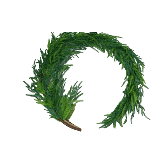 1 Pcs 60 Inches Christmas Real Touch Norfolk Pine Garlands Artificial Greenery Faux Christmas Norfolk Pine Garlands for Holiday Seasonal Indoor Home Decor Mantle
