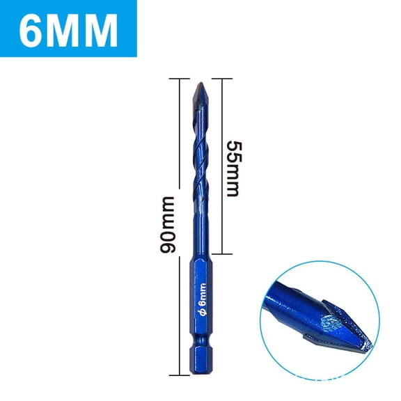 1 Pcs 6mm Hex Shank Tile Drill Bits for Wall Glass Wood Metal Concrete Ceramic Hole Opener Carbide Drilling Tool
