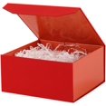 thumbnail image 1 of 1 Pcs 6x6x3 Inch Red Magnetic Gift Box Small Magnetic Box with Crinkle Paper Red Small Gift Box with Shredded Paper Luxury Gift Boxes with Lids for Presents, 1 of 14