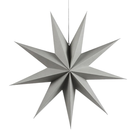 1 Pcs 9-Pointed Paper Star Lanterns, Hanging Lampshade Paper Pendant Charm Star Shape, Paper Hanging Ornament for Christmas Holiday, Weddings, Birthday Party Celebration Decor 18"