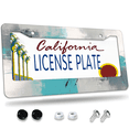 thumbnail image 1 of 1 Pcs Abstract License Plate Frame, License Plate Cover for Car Decorative Parts, Aluminum License Plate Bracket Holder Rust-Proof Weather-Proof for US Standard Car, 1 of 9