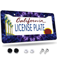 thumbnail image 1 of 1 Pcs Abstract Purple License Plate Frame, License Plate Cover for Car Decorative Parts, Aluminum License Plate Bracket Holder Rust-Proof Weather-Proof for US Standard Car, 1 of 9