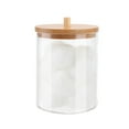 thumbnail image 1 of 1 Pcs Acrylic Qtip Holder with Bamboo Lid, Clear Bathroom Organizer Accessories Decor for Storage-Qtips Cotton Ball Holder Apothecary Jars, Cotton Swabs, Floss Container, 1 of 2